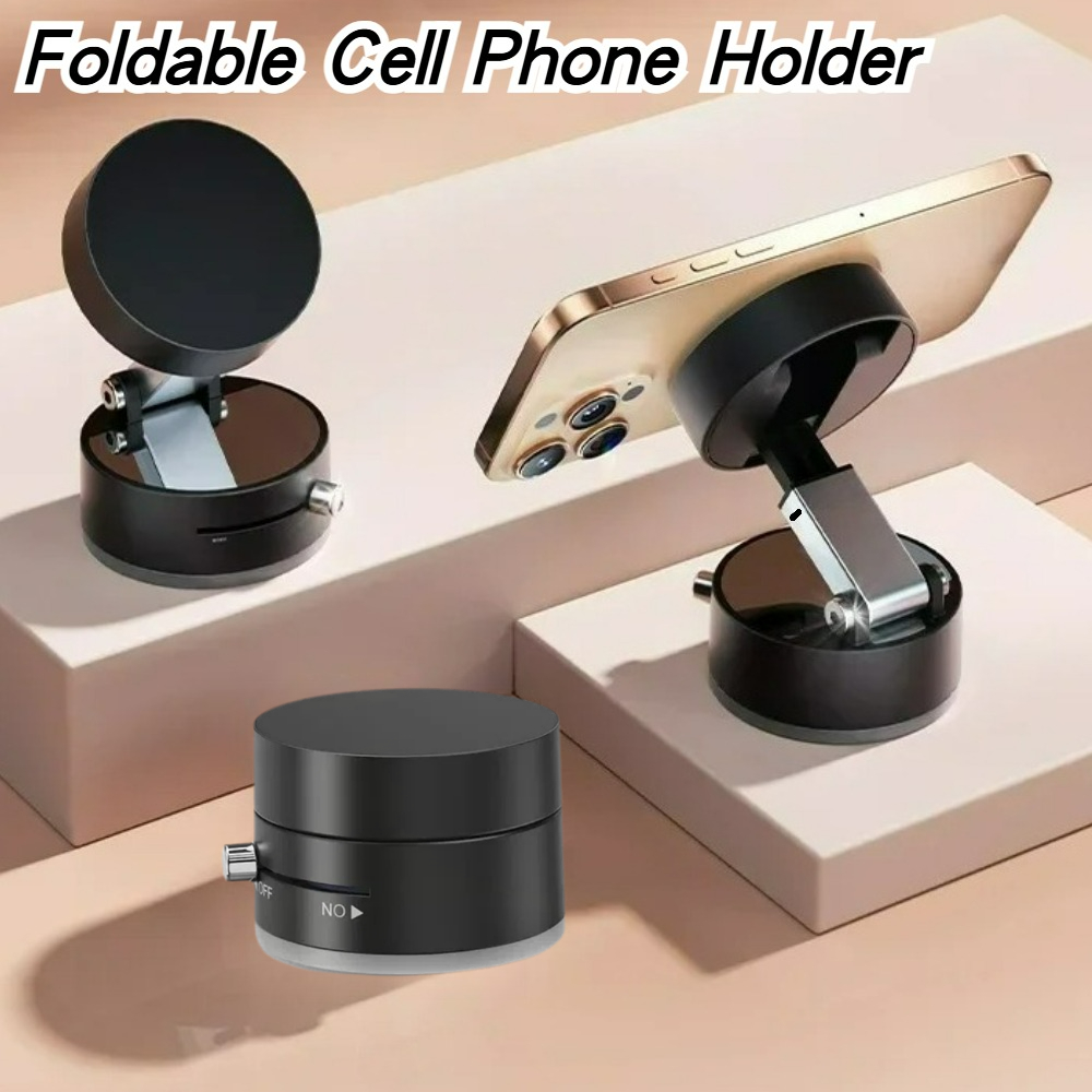 Phone Accessories Useful - 高性能磁気真空ホルダー折りたたみ式ユニバーサル電話スタンド車のデスクトップ浴室アウトドアスポーツアクセサリー