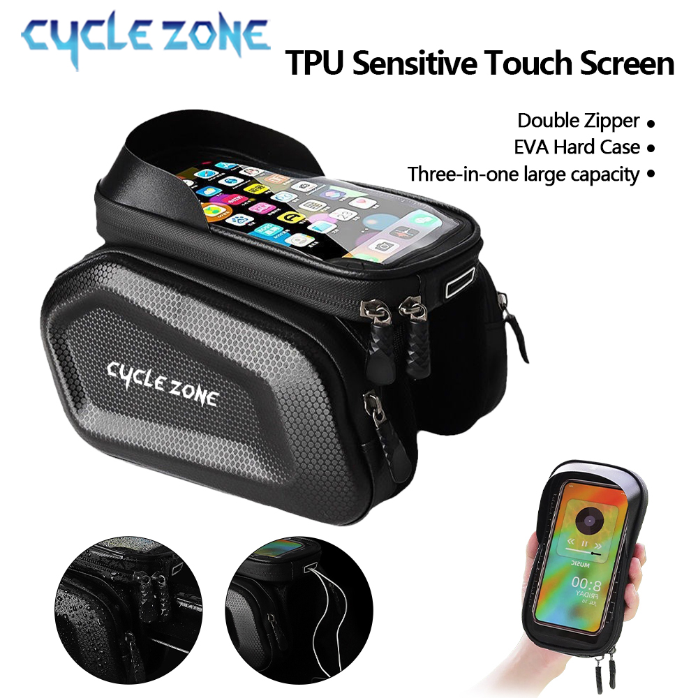 自転車電話バッグバイクトップフロントチューブフレームバッグサ - Phone Zone Accessories & Repair Photos のレビューと価格