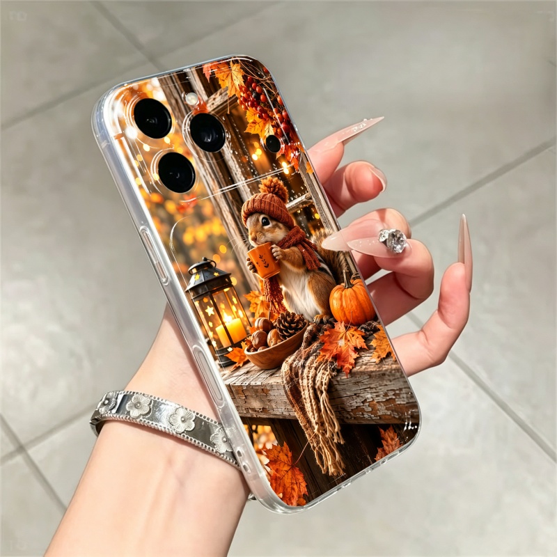 漫画動物リスシリコン製スマホケース iPhone 15 16 - Apple Iphone 15 のレビューと価格
